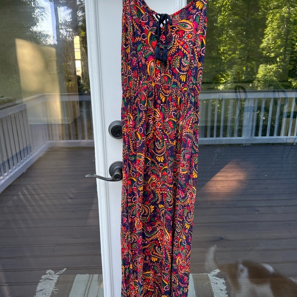 Blue multi colored slip summer dress - Picture 2 of 4